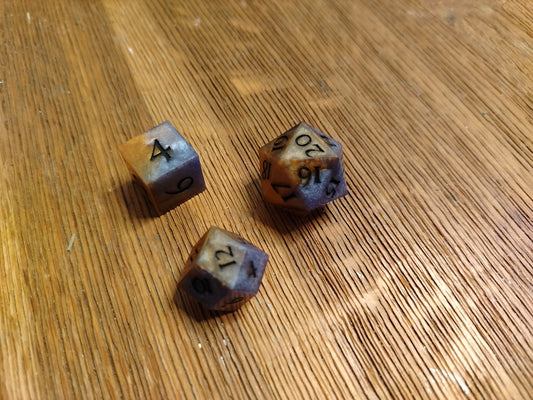 Gold and Blue - Spindown Dice Set