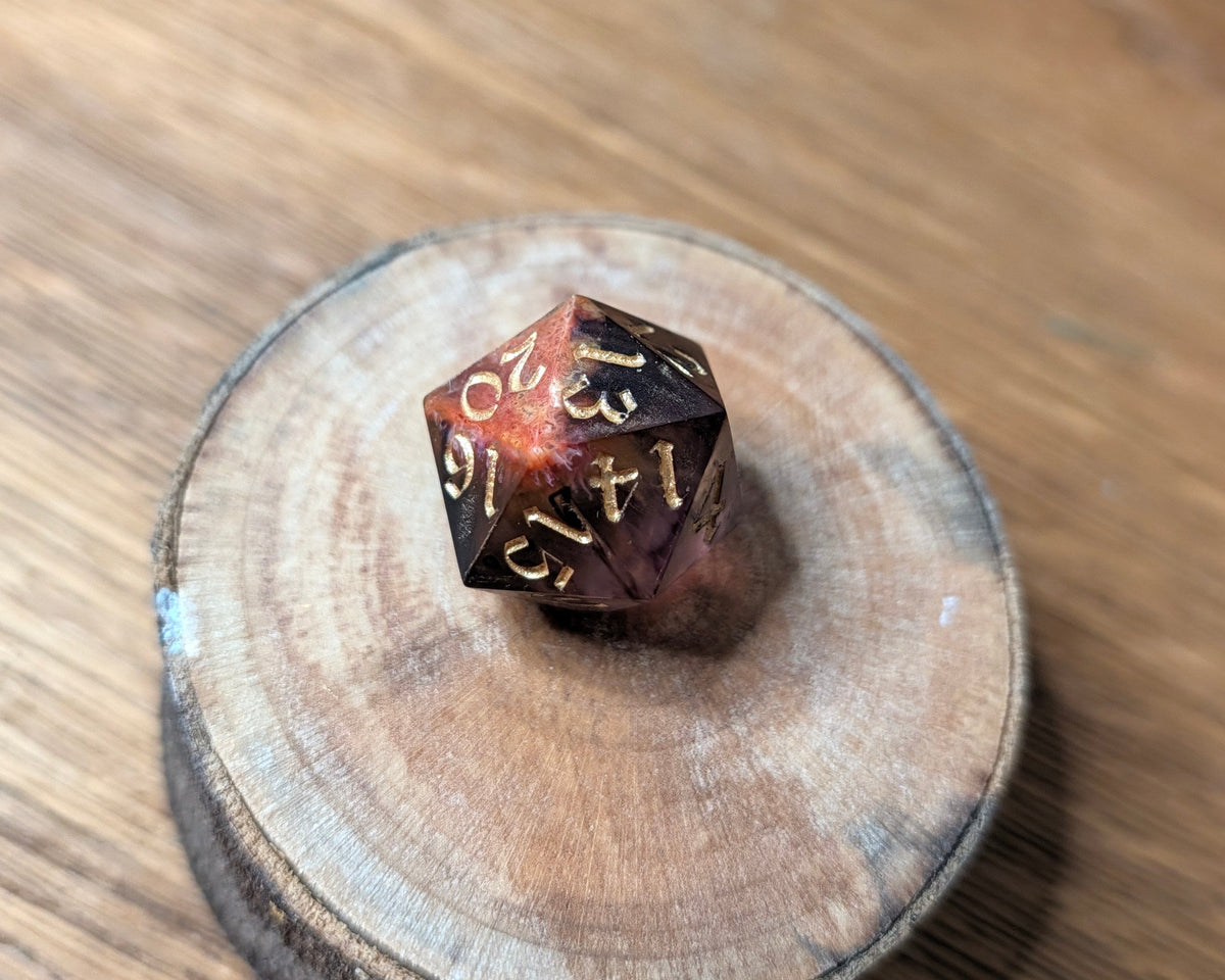 Lava - Spindown D20 Die