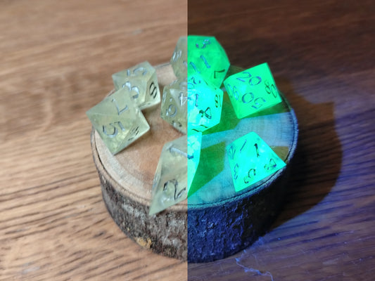 Arcane Revelry DnD Polyhedral Uranium Dice Set
