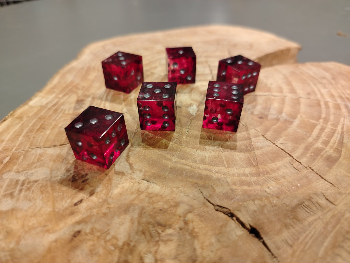 Vampiric - Transparent Red D6 Dice Set