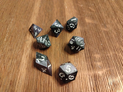 Indigo on Black - Poyhederal Dice Set
