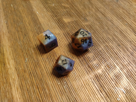 Gold and Blue - Spindown Dice Set