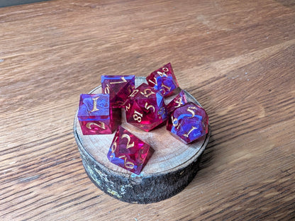 Red and Blue - Poyhederal Dice Set