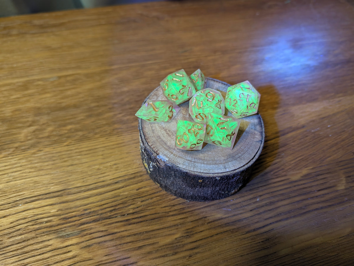 Pink Uranium - Polyhedral Dice Set