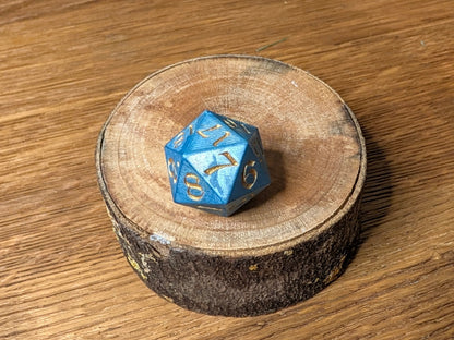 Solid Blue - Spindown D20 Die
