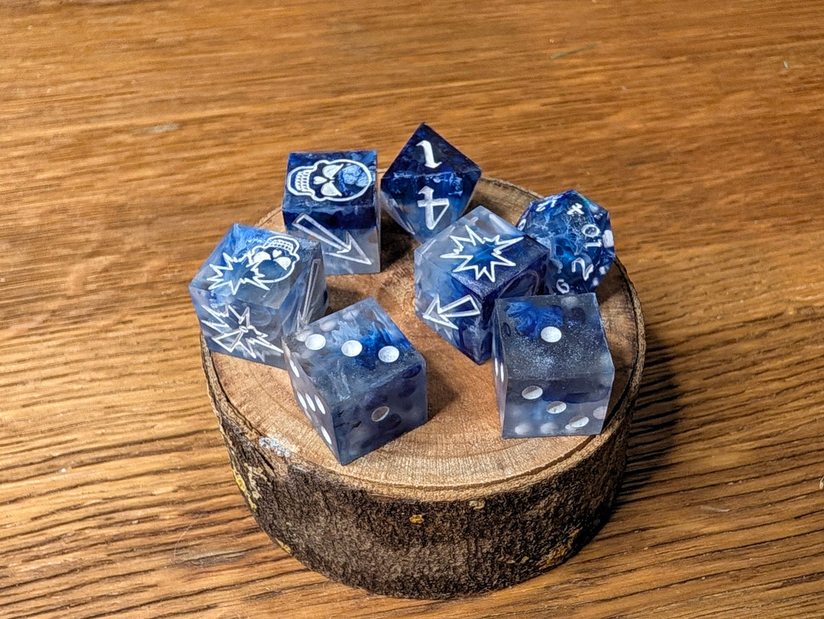 Glacier - Blood Bowl Dice Set