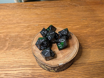 Neon Shego - Polyhederal Dice Set