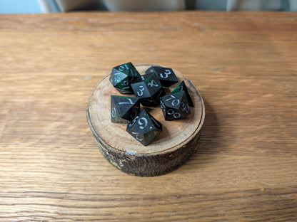 Neon Shego - Polyhederal Dice Set