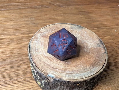 Rocky Purple - Spindown D20 Die